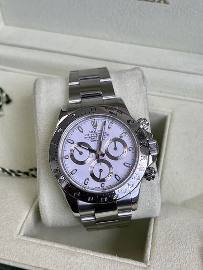 Rolex Daytona 116520 APH White Dial Cosmograph. 2014 Box & Papers, Immaculate