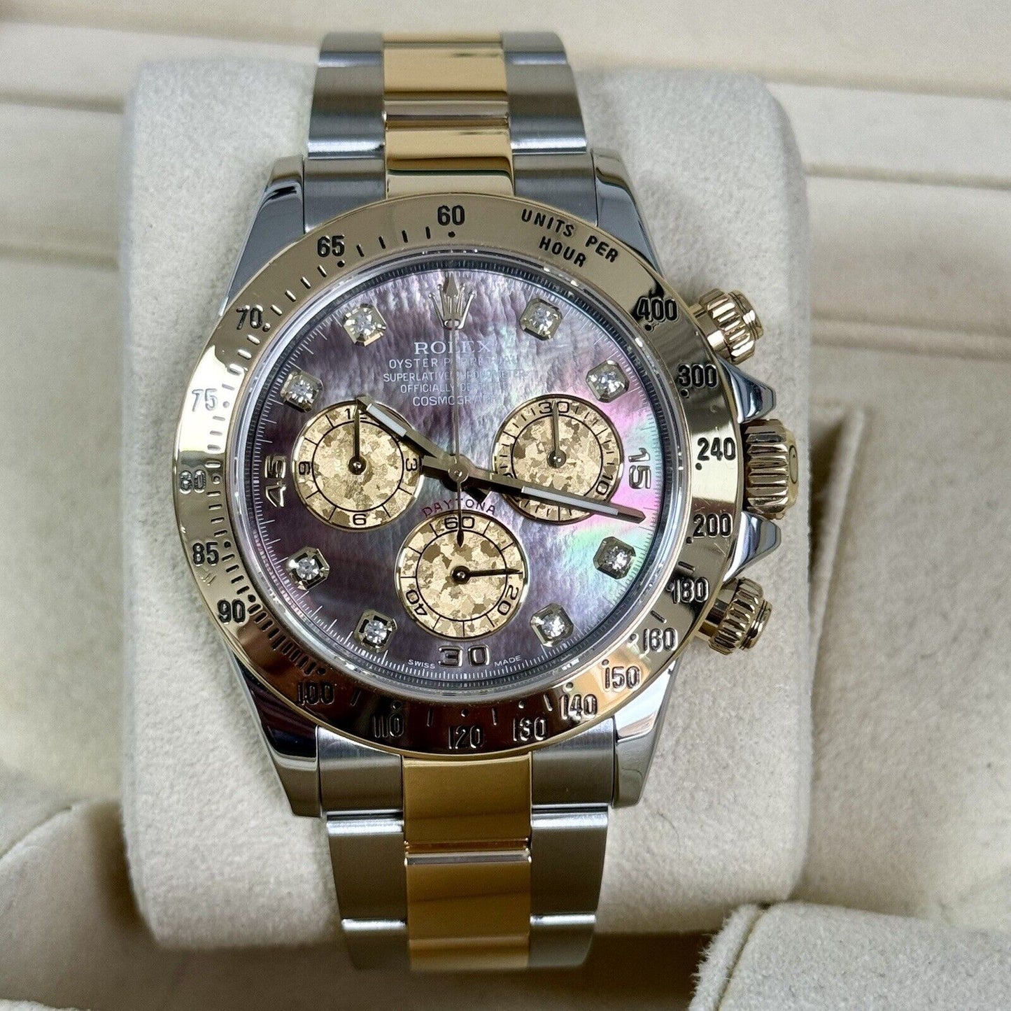 Rolex Daytona 116523 2014 Box Papers. Tahitian / Black Mother Of Pearl MOP Dial