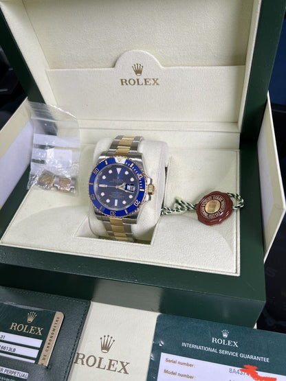 Rolex Submariner 116613LB Bi Metal 2013 Bluesy 40mm Box And Papers, Mint