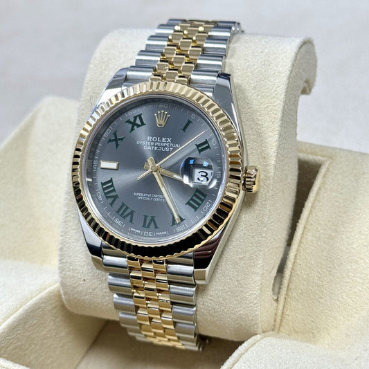 Rolex Datejust 41 Wimbledon Steel & Yellow Gold. Jubilee Bracelet. 2019 Full Set