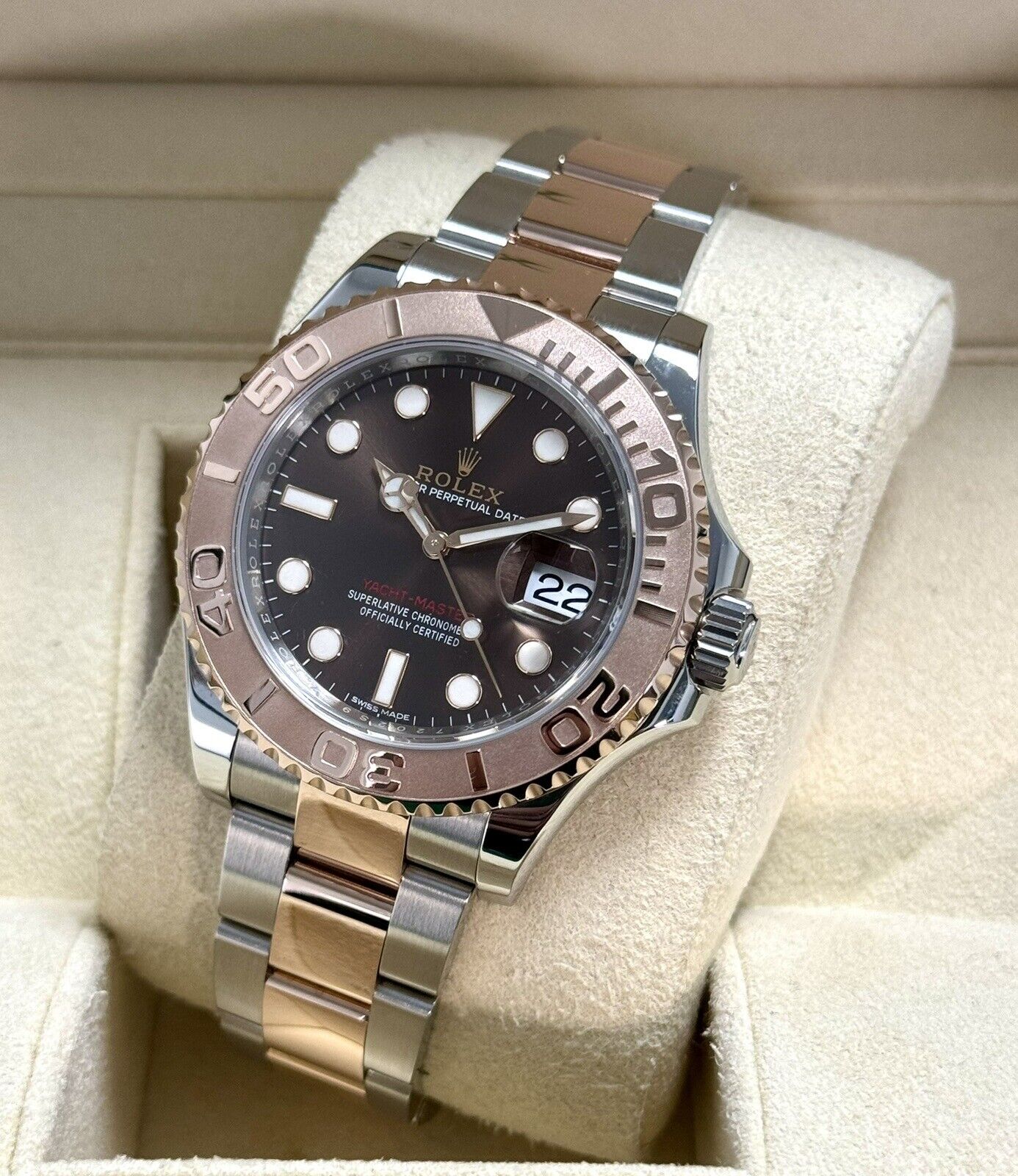 Rolex Yachtmaster 40 Chocolate 116621. Steel & Rose Gold. 2016 Box Papers