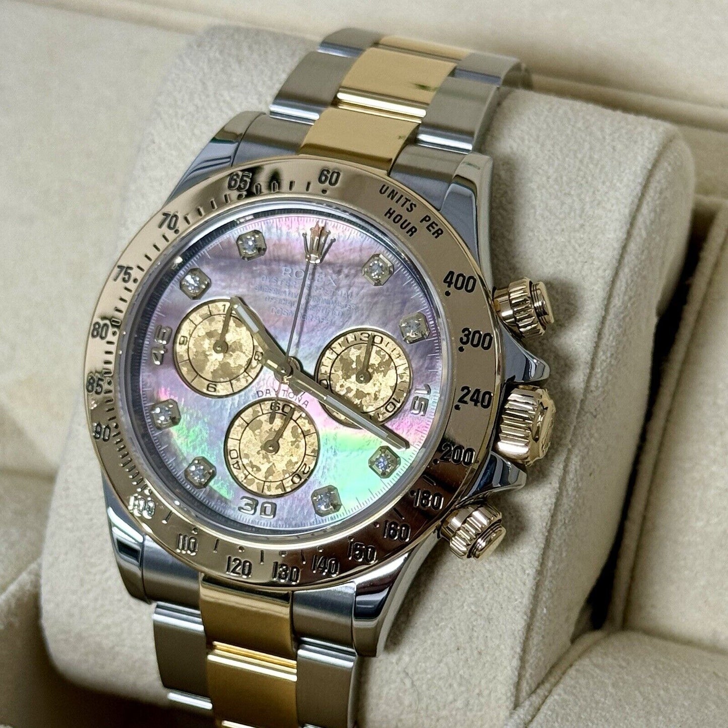 Rolex Daytona 116523 2014 Box Papers. Tahitian / Black Mother Of Pearl MOP Dial