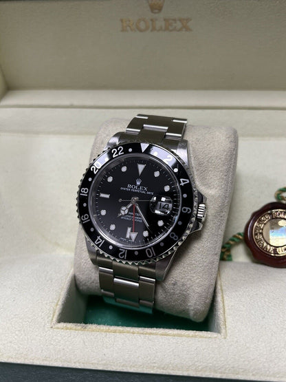 Rolex GMT Master II 16710 2005 F Serial. Full Set Box Papers. Serviced in 2023