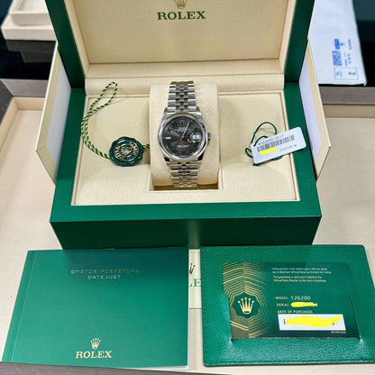 Rolex Datejust 36 Wimbledon 126200 Jubilee Smooth. 2023 Brand New Full Set