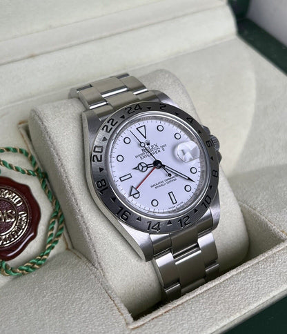 Rolex Explorer 16570 Polar White Dial. 2013 Unpolished Full Set, 3186 Movement.