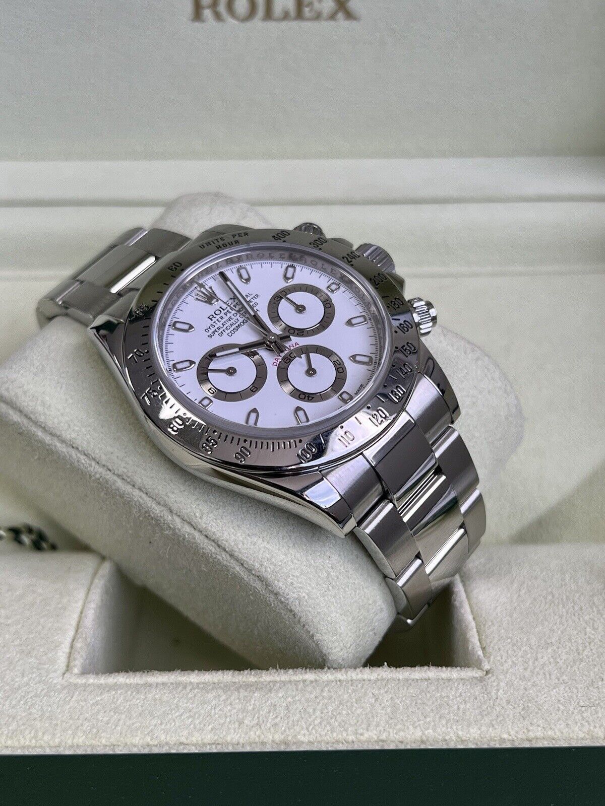 Rolex Daytona 116520 APH White Dial Cosmograph. 2014 Box & Papers, Immaculate