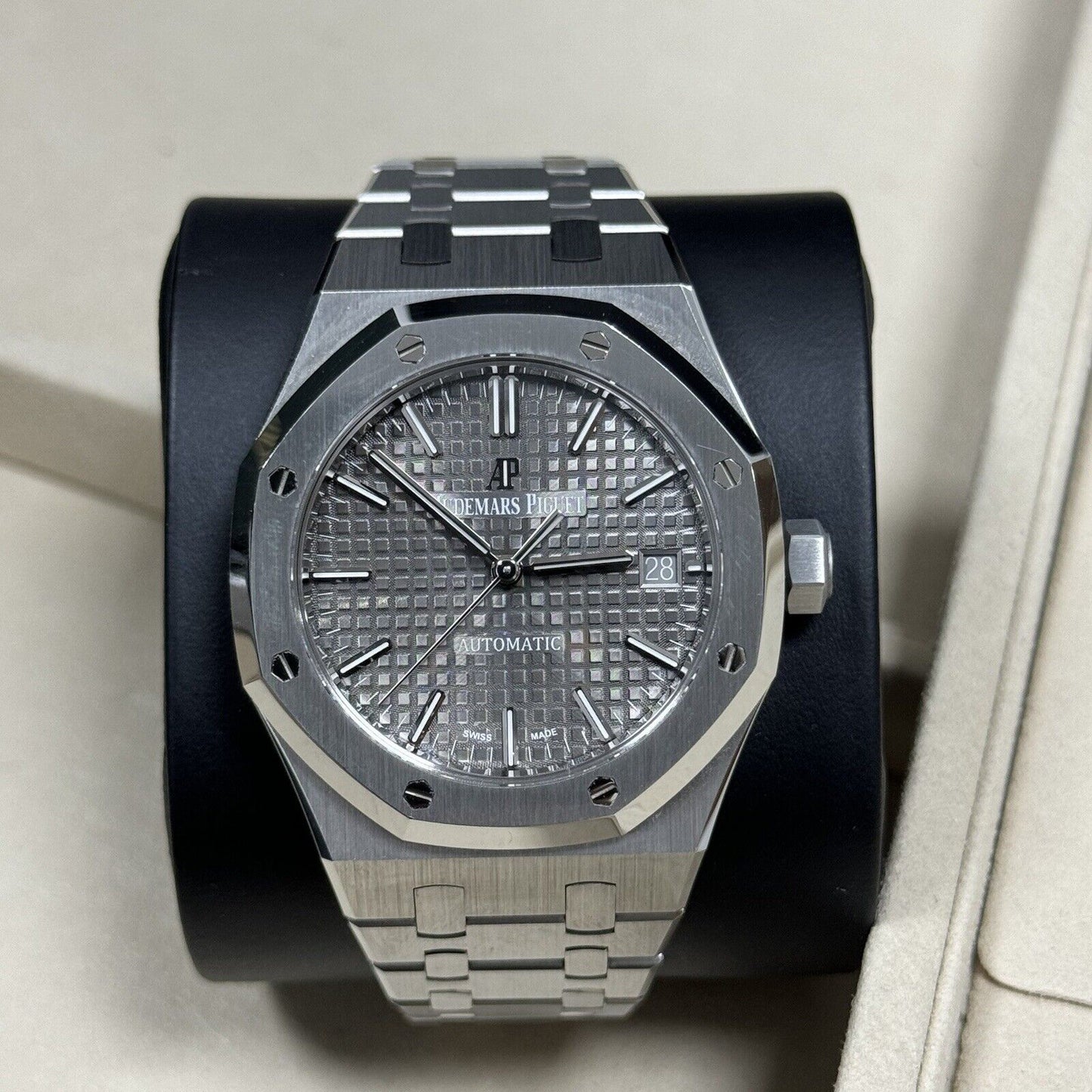 Audemars Piguet Royal Oak 37mm 15450ST. Grey Dial. 2021 Full Set Box Papers