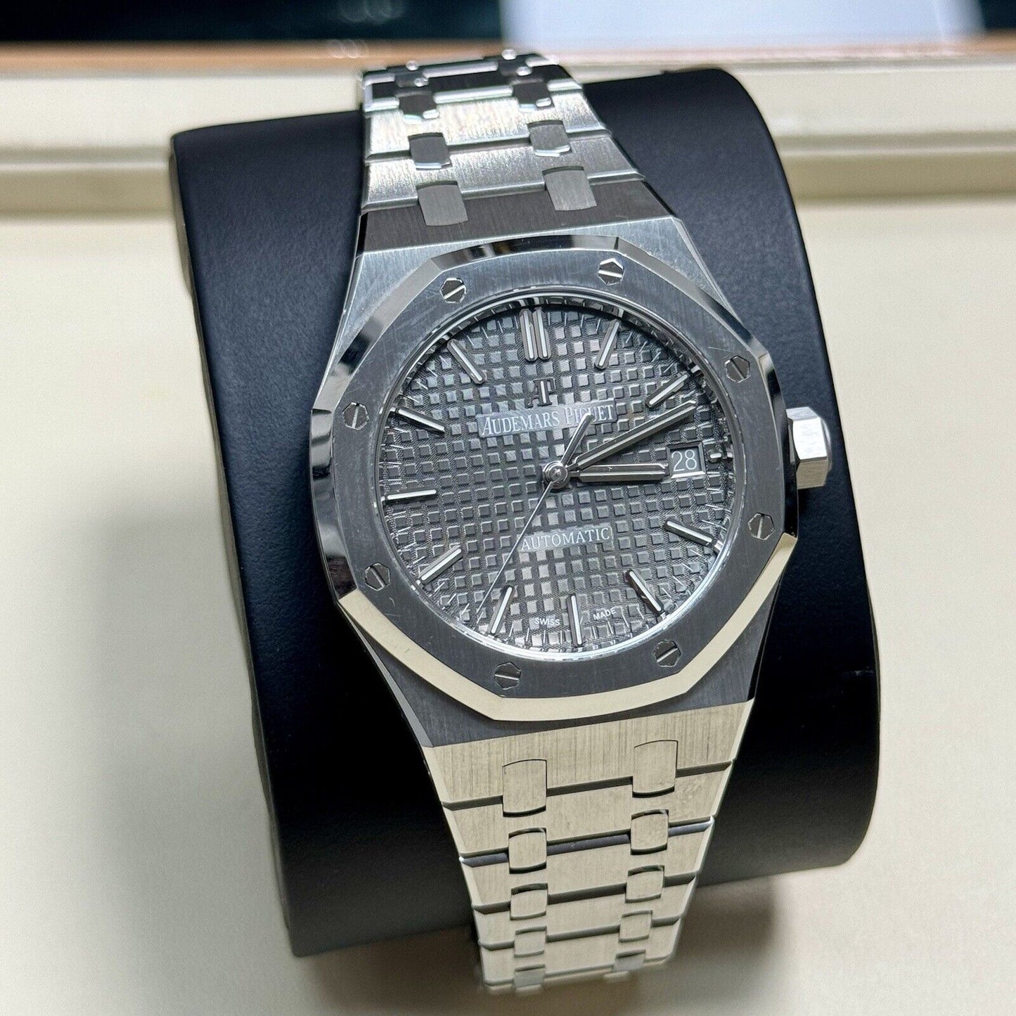 Audemars Piguet Royal Oak 37mm 15450ST. Grey Dial. 2021 Full Set Box Papers