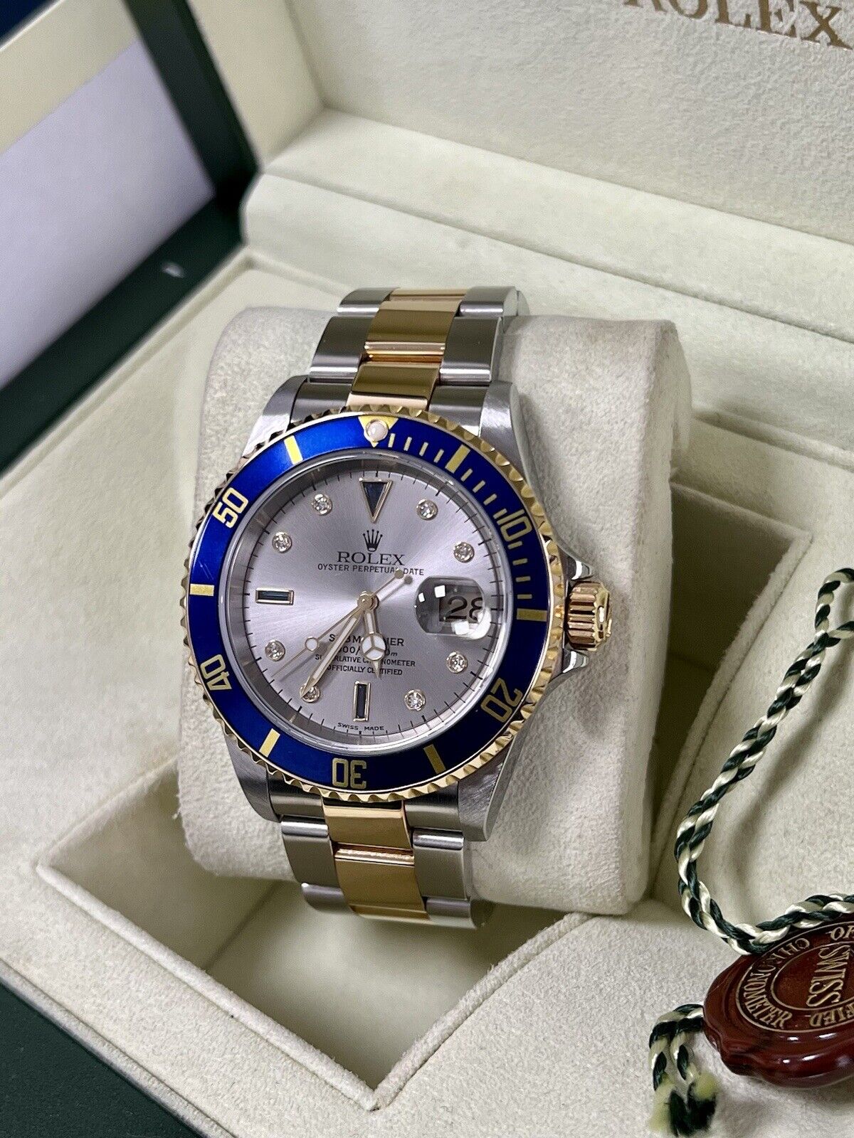 Rolex submariner 16613 serti dial new arrivals