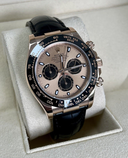 Rolex Daytona Rose Gold 116515LN Ceramic Sundust. 2017 Immaculate Box Papers