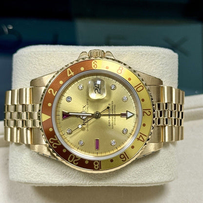 Rolex GMT Master II 16718 Serti Dial. 1989 L Serial With Box 2024 Rolex Service