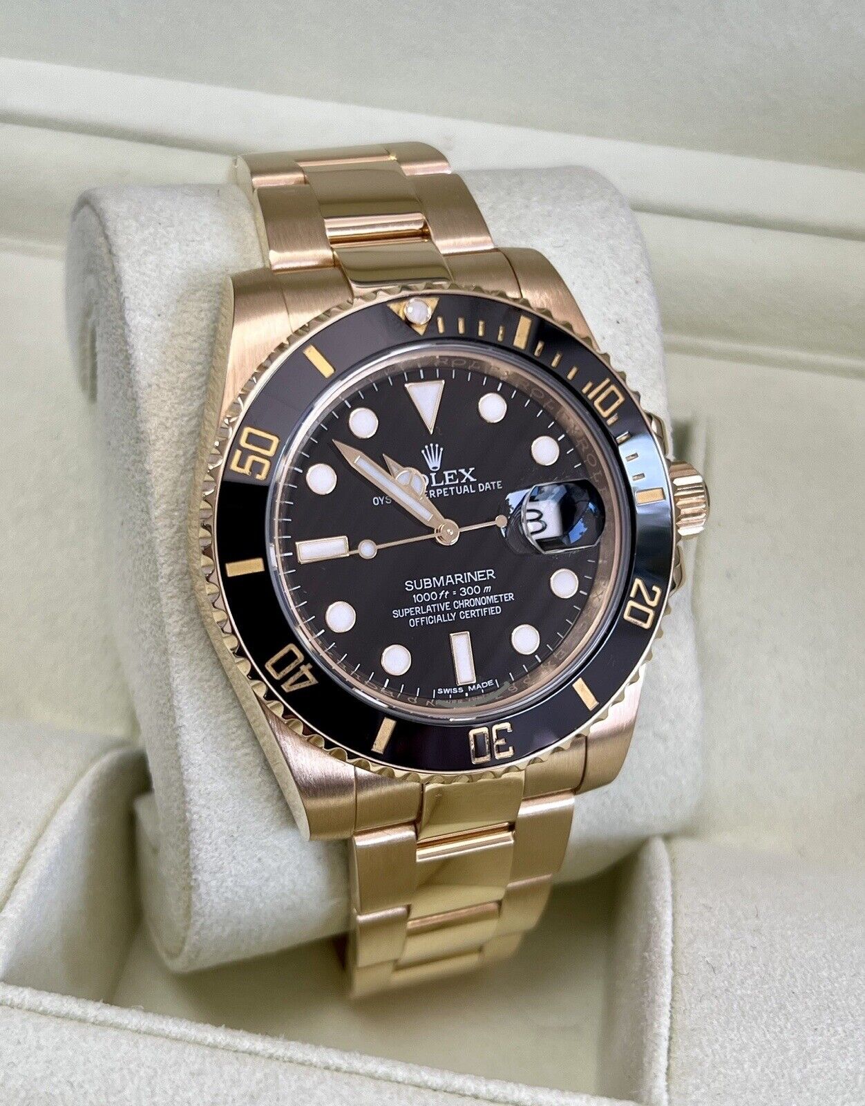 Rolex Submariner 116618LN Yellow Gold Black Kit. 2013, Box & Papers, Immaculate