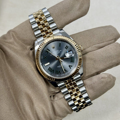 Rolex Datejust 41 Wimbledon Steel & Yellow Gold. Jubilee Bracelet. 2019 Full Set