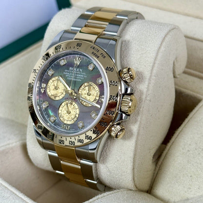 Rolex Daytona 116523 2014 Box Papers. Tahitian / Black Mother Of Pearl MOP Dial