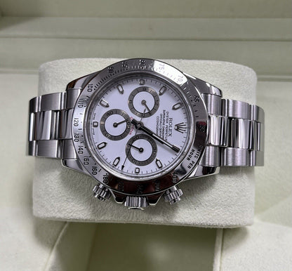 Rolex Daytona 116520 Steel White Dial. 2008 Box & Papers, Immaculate, Serviced